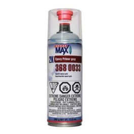SprayMax® 3680033 2K Epoxy Primer, 13.3 oz Aerosol Can, Matte Gray, 1.2 to 2.4 sq-ft/gal Coverage