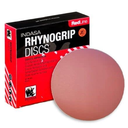 INDASA 6″ RHYNOGRIP 80 GRIT REDLINE SOLID VELCRO SANDING DISCS 2
