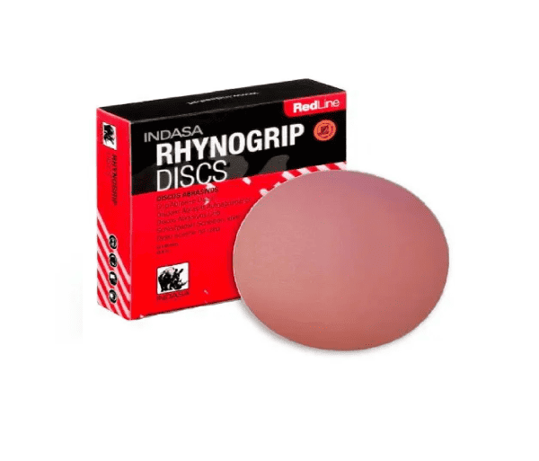 INDASA 6″ RHYNOGRIP 60 GRIT REDLINE SOLID VELCRO SANDING DISCS