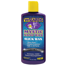 WIZARDS® Mystic Nano Wax™ 11039 Super Slick Nano Wax, 8 oz Squeeze Bottle, Off-White