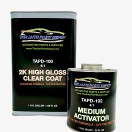 TAPD 2K HIGH GLOSS UV Protected Professional Clear Coat Gallon Kit w/Medium Activator/Hardener (4:1)