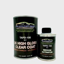 TAPD 2K HIGH GLOSS Professional Clear Coat Quart Kit w/Med Activator (4:1)
