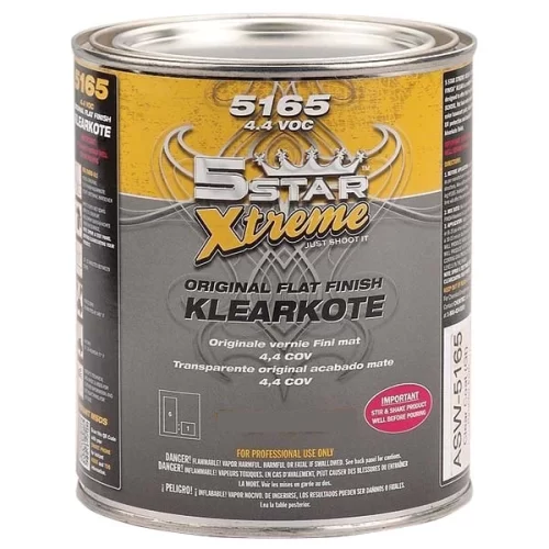   5Star 5165 Flat Finish Clear Coat 4.4 VOC Klearkote Gal 6:1 w/med Qt Hardener The Auto Paint Depot
