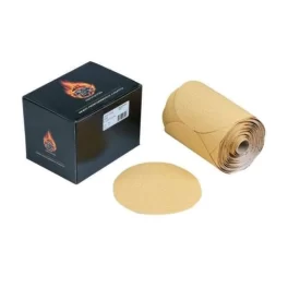6 In 400Grit Gold PSA Sanding Disc, Roll Of 100, High Teck (6400)