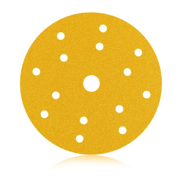 SMIRDEX 820 YELLOW 150MM X 80 GRIT 100 DISCS PACK (15 HOLE)
