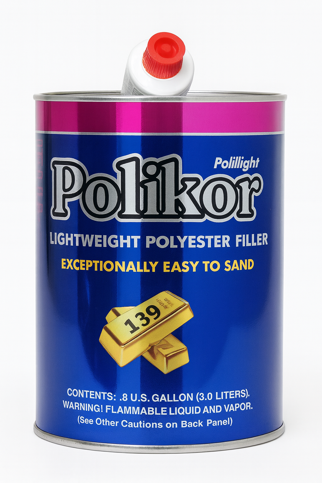Polikor 139 Lightweight Polyester Filler Can – 0.8 Gallon