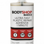 BodyShop Basics Ultra Fast Plastic Repair Adhesive 1 Minute – Black 200 mL Cartridge